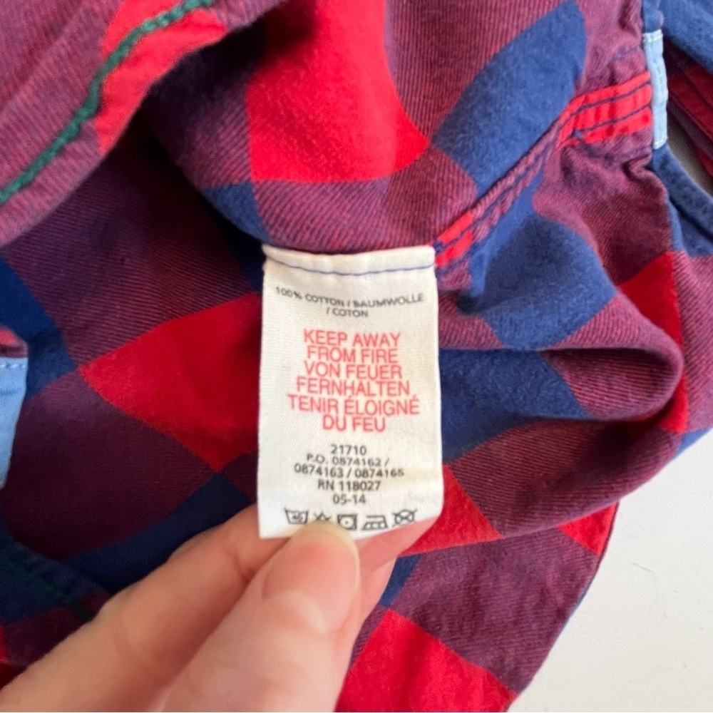 MINI Boden Red and Blue Checkered kids Shirt Size 11-12 Y - Picture 5 of 5